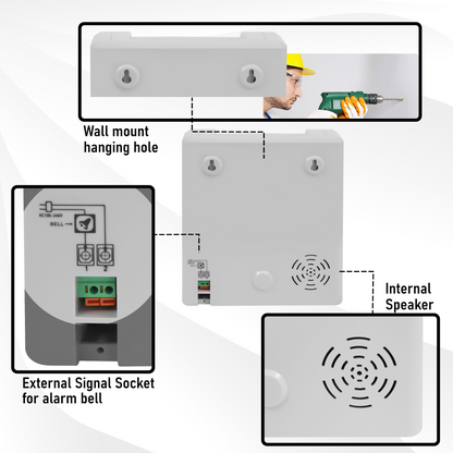 A913 - ASSUR Employee Punch Time Clock Bundle with 150 Punch Cards, 3 Ribbons, 1 Time Card Rack, 2Keys, Punch Tracker for Small Business Office Factory (Digital)