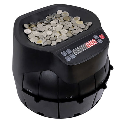 AC908 - ASSUR Canadian Coin Counter Machine Automatic Coin Sorter Canada Coin Counting Machine with Digital Counting Display for Office Store Restaurant Retail Superstore Pharmacy