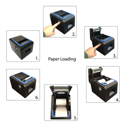 AXP-V320M - Thermal POS Printer Receipt Printer Portable Printer, 80mm Auto-Cutter 200mm/sec High-Speed with USB Port Great for Restaurant Shop Home Business ESC/POS Support Linux Windows