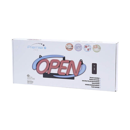 AOP-20 ADD CANADA LED Open Sign Premier Super Bright 20 x 9 inches Advertising Board with Remote Control for Business Retail Restaurant Shop Bar Hotel